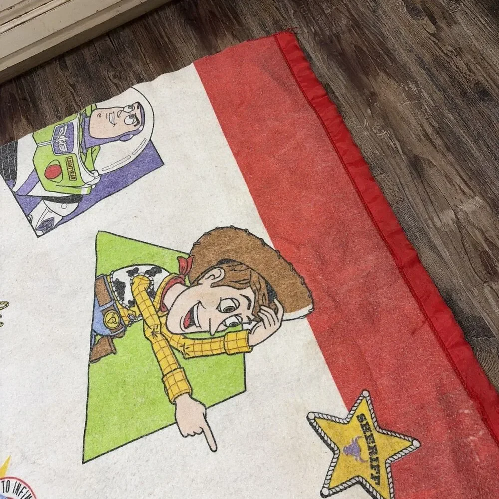 Vintage Toy Story Acrylic Blanket Throw Woody Buzz Lightyear 83